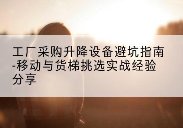 盐源移动式升降机怎么选-工厂采购升降设备避坑指南-移动与货梯挑选实战经验分享