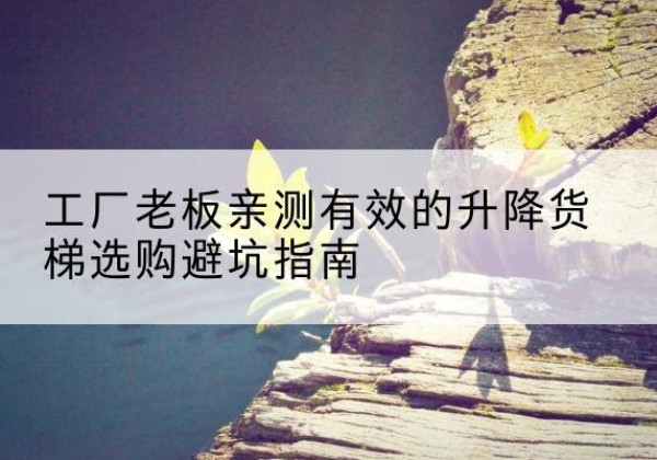 盐源升降货梯怎么选-工厂老板亲测有效的升降货梯选购避坑指南